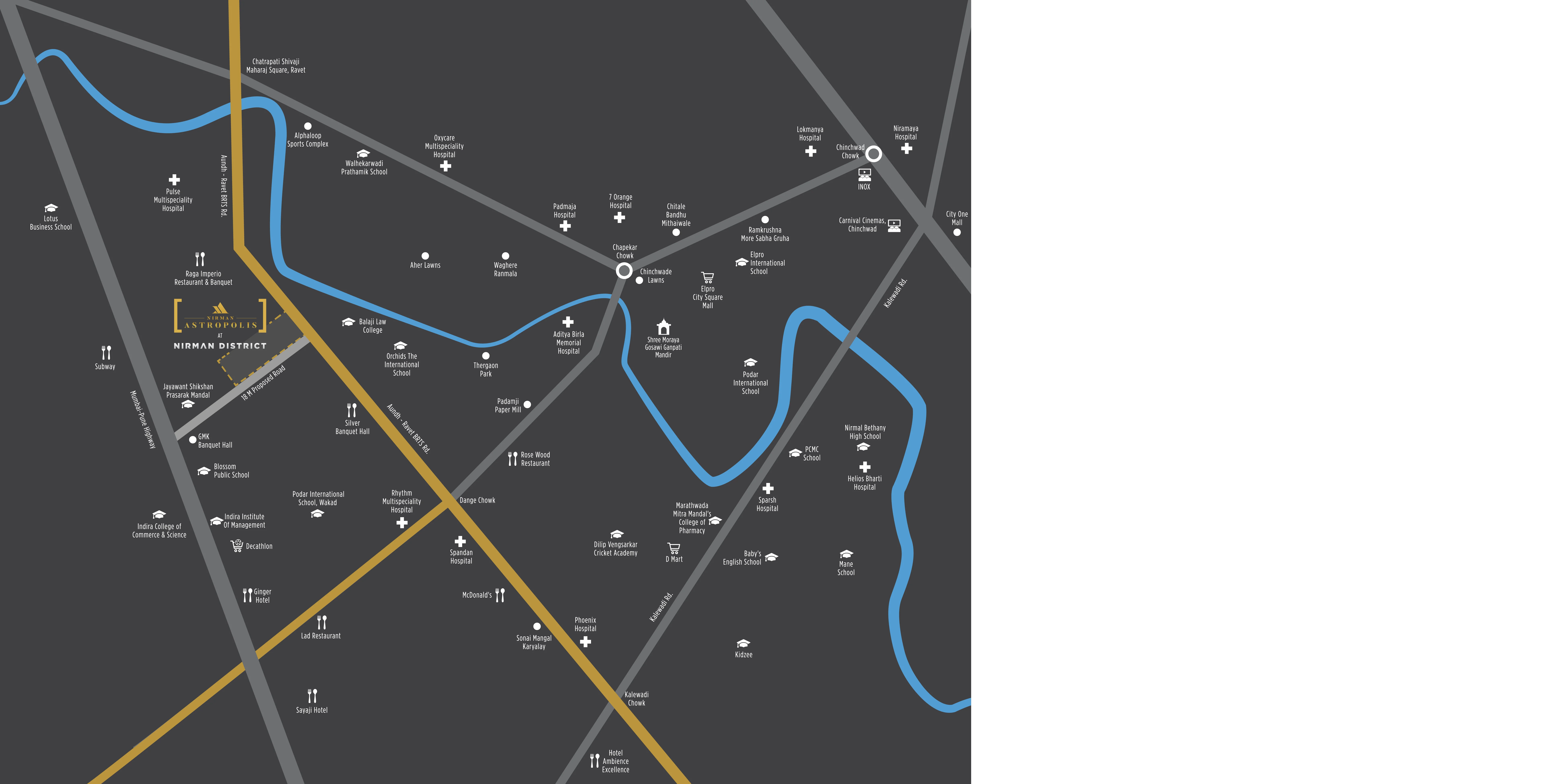 Nirman Cosmopolis Map